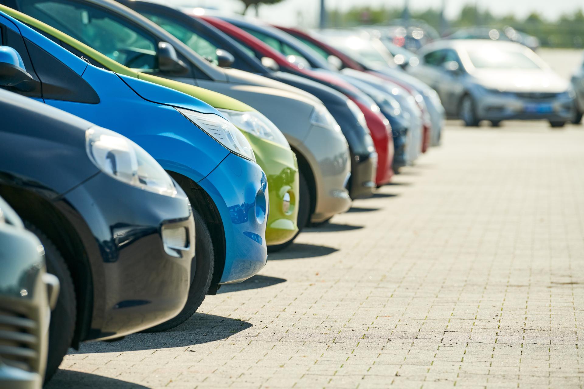 Several cars parked